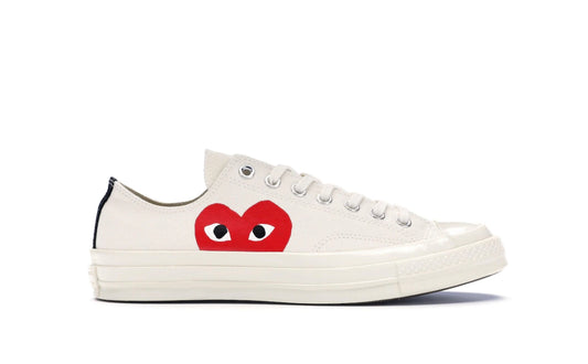 CDG Converse Low White